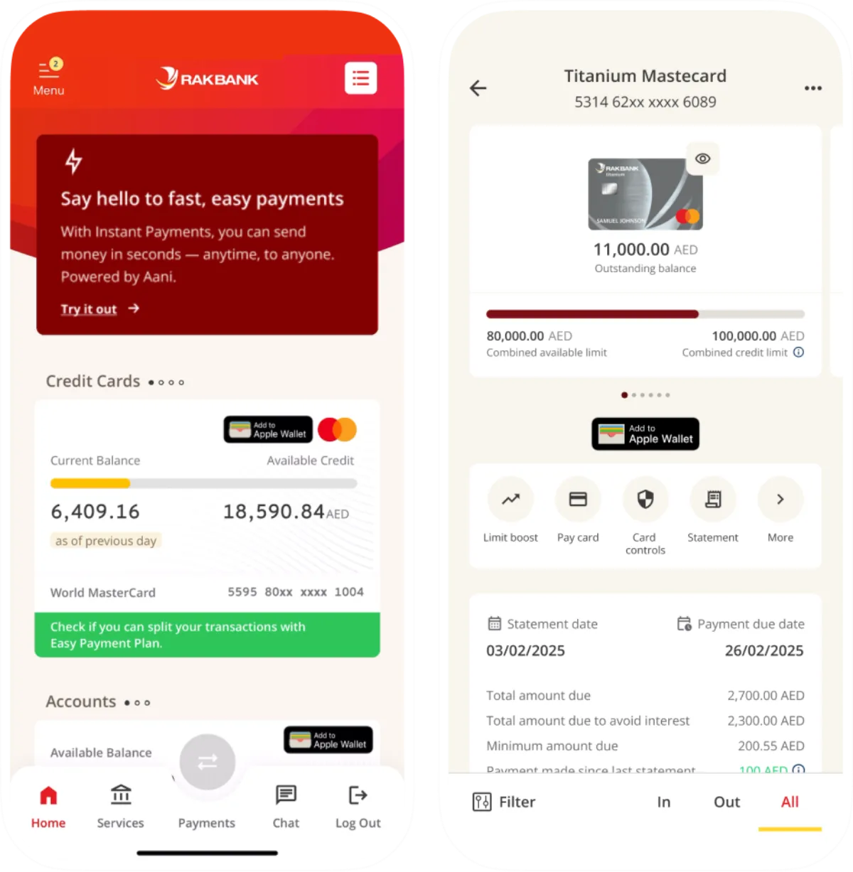 Rakbank — Redesign for a personal and business banking platform, before redesign