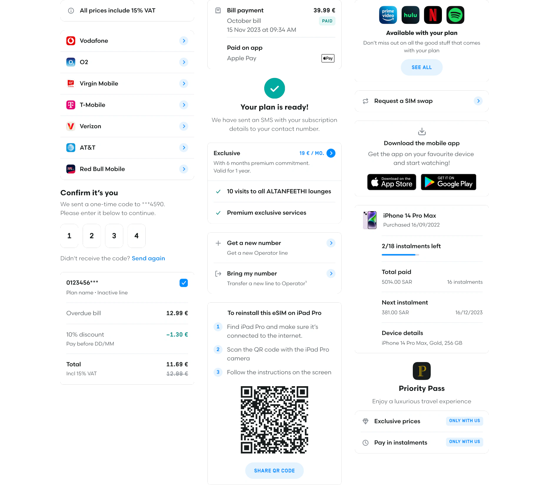 Design system scaled across many app screens