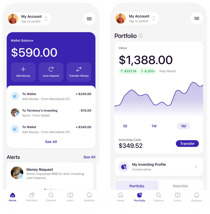 Stockpile — Redesign and growth design for a fintech app, after redesign