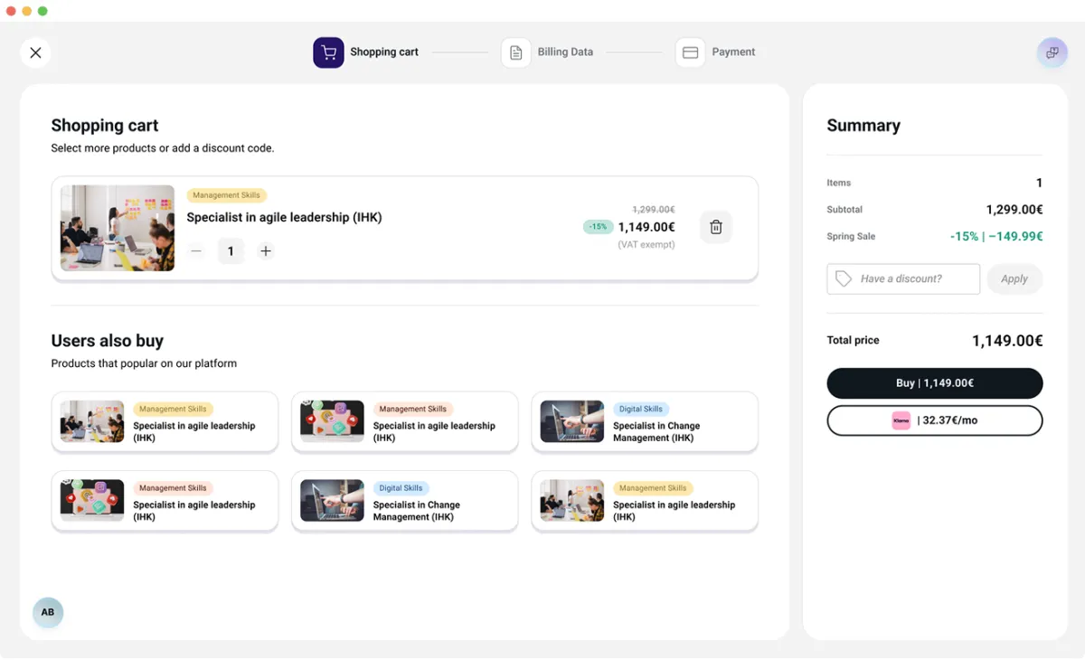 The Key Academy — Growth design for an online learning platform, after redesign